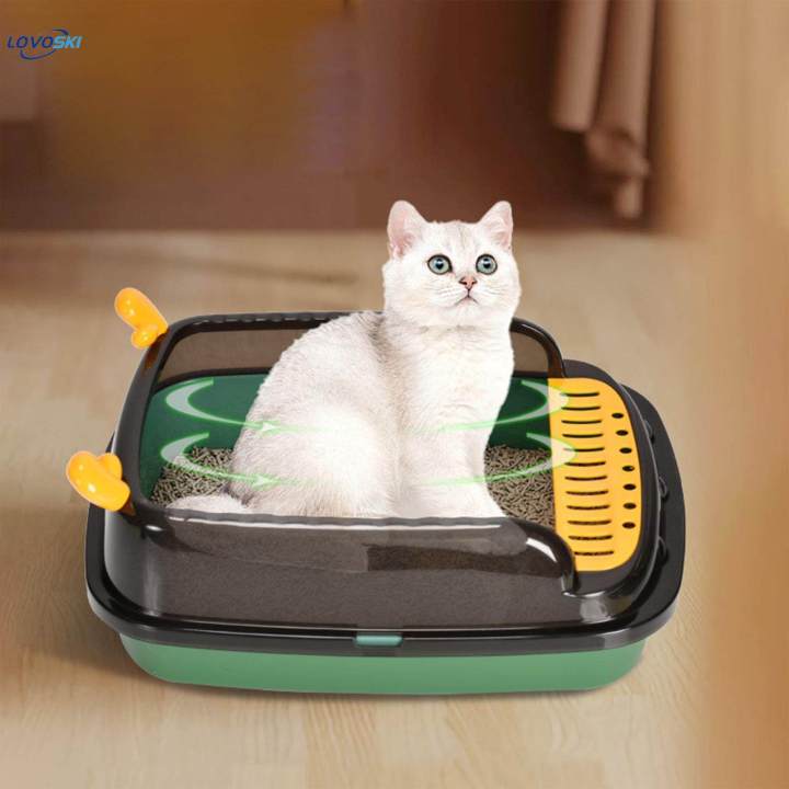 Open Top Pet Litter Tray Cat Sand Box Cats Litter Container Cat Litter Basin