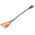 【Clearance】 USB male plug to 3 rca female adapter audio converter cable usb to rca.
