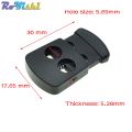 10pcs/pack Cord Lock Toggle Clip Stopper Plastic Black For Bags/Garments. 