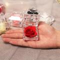 Glass dome Eternal preserved rose Long-lasting Handcrafted Luxury packaging flower Preserved Rose-shaped Valentine's Flower for Home decor Wedding decoration Gift for girlfriend/wife Suitable for any. 