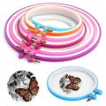 5 PCS/lot Plastic Embroidery and Cross Stitch Hoop Set Embroidery Hoop Ring Frame Adjustable Sewing Tools.