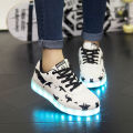 Colorful Light Shoes Luminous Shoes Fluorescent-Colored Shoes Couple Models LED Light Shoes Korean Men's and Women's Board Shoes USB Charging. 