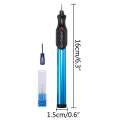 Engraving Pen, Electric Engraver Pen Etching Carve Tool For DIY Stationery School Jewellery Metal Glass Stone Plastic Wood Leather With Diamond Tip, Blue. 