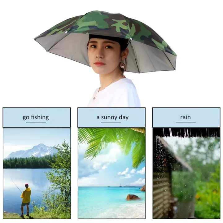 Foldable%20Head%20Umbrella%20Hat%20Anti%20Rain%20Anti%20Sun%20Head%20Mounted%20Headwear%20Sun%20Cap%20Outdoor%20Fishing%20Golf%20Cycling%20Hiking%20Camping%20Shade%20-%20Image%204