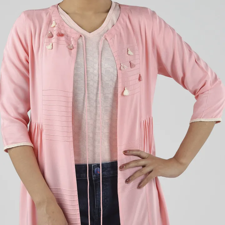 QRIUS%20Pink%20Viscose%20Summer%20Jacket%20-%20Image%203
