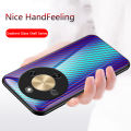 Biruiqu For Honor X9D Carbon Fiber Glass Protective Case Cover. 