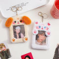 Cloth Plush Ferrule High-quality 5 Colors Cartoon card holder Girls' card sleeve for Students Kpop fans Photo card collectors. 
