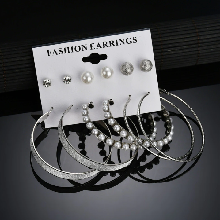 Trendy%206%20Pairs%20=%2012%20Pcs%20Pearl%20Stud%20and%20Hoop%20Earrings%20for%20Women%20Popular%20Statement%20Earrings%20Set%20for%20Girls%20-%20Image%205