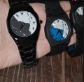 Arabic Aura Watch – Carbon Fiber Look Body with Sleek & Modern Design - Black X Blue.