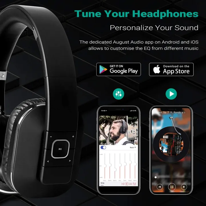 August%20EP650%20Bluetooth%20Wireless%20Headphones%20with%20Mic/Multipoint/NFC%20Over%20Ear%20Bluetooth%204.2%20Stereo%20Music%20aptX%20Headset%20for%20TV,Phone%20-%20Image%203