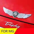 3D metal sign car hood angel emblem sticker fot MG ZS HS MG6 MG5 MG3 MG RX5 RX8 For MG,Car hood angel sticker. 
