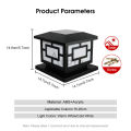 Auoyo Outdoor Pillar Lights Solar Charging IP65 Waterproof Column Lamp Column Post Lights Courtyard Lamp Headlight Pillar Fence Post Garden lights 2 Colors.