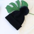 Plush Ball Children Pullover Cap Soild Baby Knit Hat Autumn Winter Warm Ear Protection Headgear Kids Skullies Beanie Caps 0-3Y.