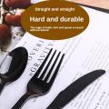Disposable Frosted Handle Plastic Soup Spoon Independent Packaging Thickened Dessert Knife and Fork Knife and Fork Cutlery Set.