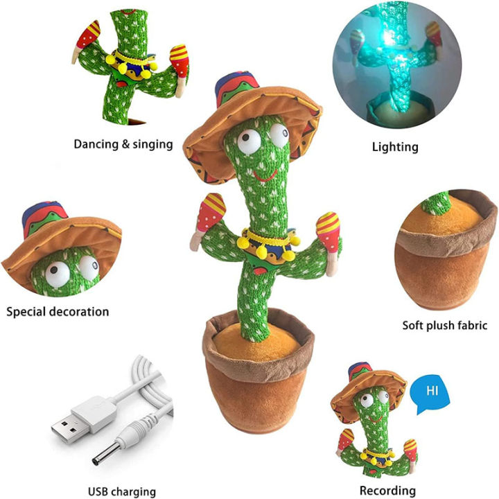 Dancing%20Cactus%20Talking%20Cactus%20Baby%20Toys%20Sing%20120pcs%20Music%20Songs%20Recording%20USB%20Charger%20Repeats%20What%20You%20say%20Presents%20for%20Kids%20-%20Image%202