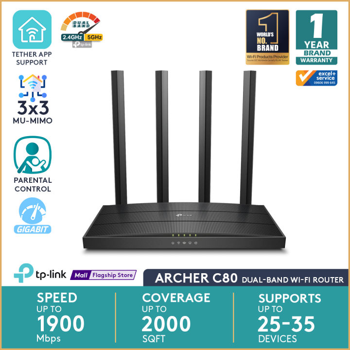 TP-Link%20Archer%20C80%20AC1900%20Wireless%20Mu-Mimo%20Gigabit%20Wi-Fi%20Router%20-%20Image%202