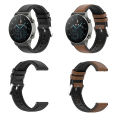 【Hengli jewelry story】(New) silicone leather watch business leather strap 20mm 22mm for Huawei Watch GT2 Pro. 