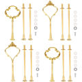 4 Set of 3 Tier Cake Plate Stand Handle Hardware, 2 Styles , Gold. 