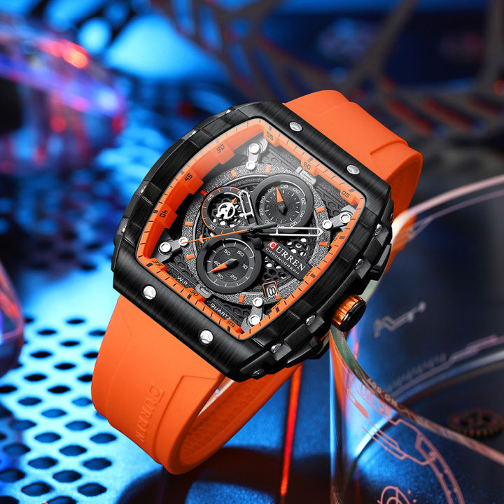 CURREN%208442%20Men's%20Business%20Watch%20Waterproof%20Calendar%20Tape%20Six%20Pin%20Timing%20Quartz%20Watch%20Men's%20Watch%20-%20Image%203