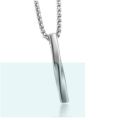 2021 Fashion New Black Rectangle Pendant Necklace Men Trendy Simple Stainless Steel Chain Men Necklace Jewelry Gift. 