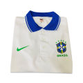 Brazil Football Jersey Half Sleeve Polo T-Shirt for Men. 