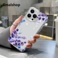 Smalshop For Xiaomi Redmi Note 14 Pro Plus 5G 14 13 12S 12 11 10 Case Purple Flower Phone Cover For Redmi 13 12 14C 13C 12C 4G Soft Funda. 