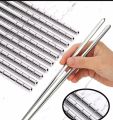 1/ 2/3/ 5 Pairs( 1Pair = 2Pcs) Stainless Steel Chopsticks Set Chinese Metal Non-slip Steel Chopstick Kit Reusable Food Sushi Sticks Kitchen Tools.