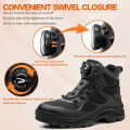 【selevn roind】 Rotary Buckle Work Boots Safety Steel Toe Shoes Men Breathable Safety Shoes Brand Indestructible Shoes Puncture-Proof work Shoes. 