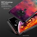 Tecno Spark 6 KE7 Case Starry Grain Glass Hard Back Cover Shockproof Case with TPU Bumper for Tecno Spark 6 Spark6 KE7.