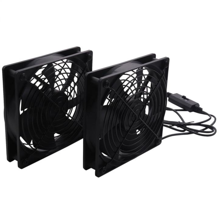 Pc Fan Router Dual 120mm 5V USB Powered PC Router Fans with Speed Controller | Daraz ...