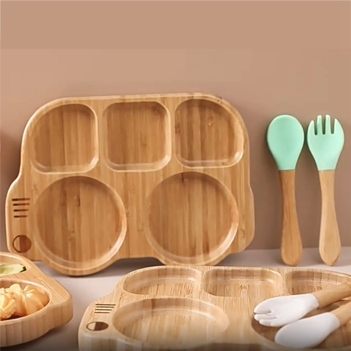 Car%20Shape%20Baby%20Feeding%20Set%20Dinnerware%20Plate%20Newborn%20Bamboo%20Dishes%20Items%20Tableware%20for%20Stuff%20Accessory%20Kids%20Food%20Storage%20-%20Image%204
