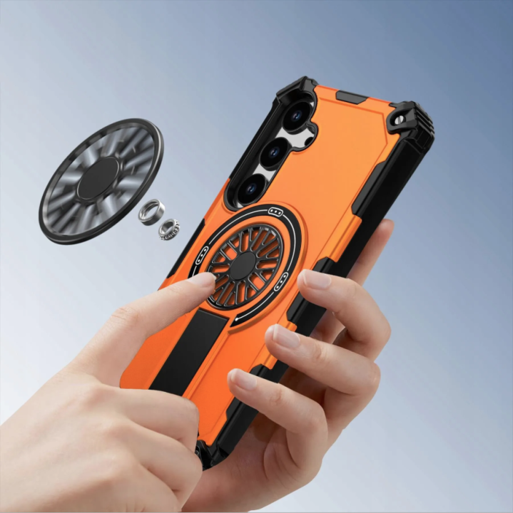 MOBICASE%20S6%20For%20Samsung%20Galaxy%20A36%205G%20Back%20Cover%20Armor%20Matte%20Magnetic%20Shockproof%20Stand%20Holder%20Case%20Luxury%20and%20Cool%20Magnetic%20Wireless%20Charger%20Case%20With%20KickStand%20Same%20Color%20-%20Image%203
