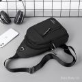 Follow my shop minus 2 RM Beg galas lelaki USB interface small backpack man bag Leisure Sports Chest Bag Shoulder Messenger Bag. 