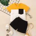 Baby Boy girl Summer Short Sleeve T-shirt Tee Shorts 2 Pcs Outfits Set used children baby comfortable T-shirt and pant for boys girls.