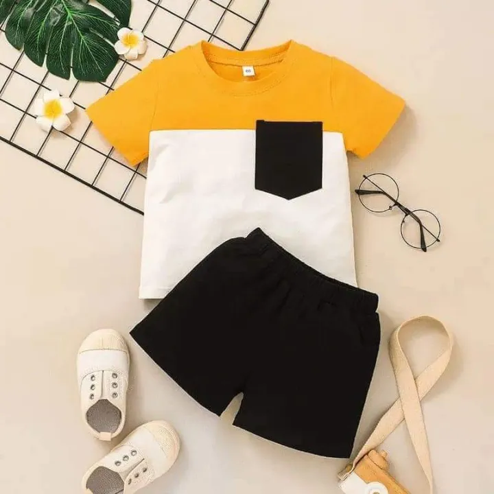 Baby%20Boy%20girl%20Summer%20Short%20Sleeve%20T-shirt%20Tee%20Shorts%202%20Pcs%20Outfits%20Set%20used%20children%20baby%20comfortable%20T-shirt%20and%20pant%20for%20boys%20girls%20-%20Image%203