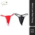 3 Pieces Men’s Low Rise Briefs Underwear Panties T-shaped Back pants Micro Thongs Underpants Lingerie Stylish & Fashionable Seductive T-Back Panties For Mans From Shilpiana By (Red, Black, White, Purple, Pink, Printed - Free Size).