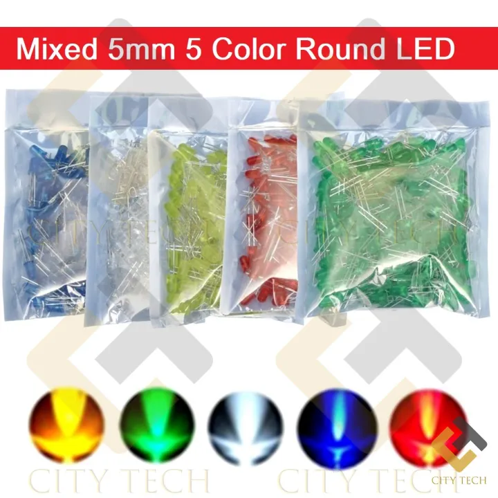 LED%20Mixed%205mm%205%20Color%20100Pcs%20Green%20Red%20Yellow%20White%20Blue%20Round%20LED%20Light%20Emitting%20Diode%20Basic%20Light%20Bulbs%20For%20Electronics%20Project%20Indicator%20Front%20Panels%20Light%20DIY%20-%20Image%204