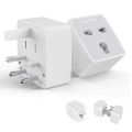 LDNIO Z4 Universal Plug Adapter ABS VO with UK/EU/US/AU Pin & 2 Universal Socket (6A). 