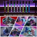 RGB Voice-Activated Pickup Rhythm Lights with Sound Control Light Phone APP Control Colorful Music Atmosphere Ambient Light Bar. 