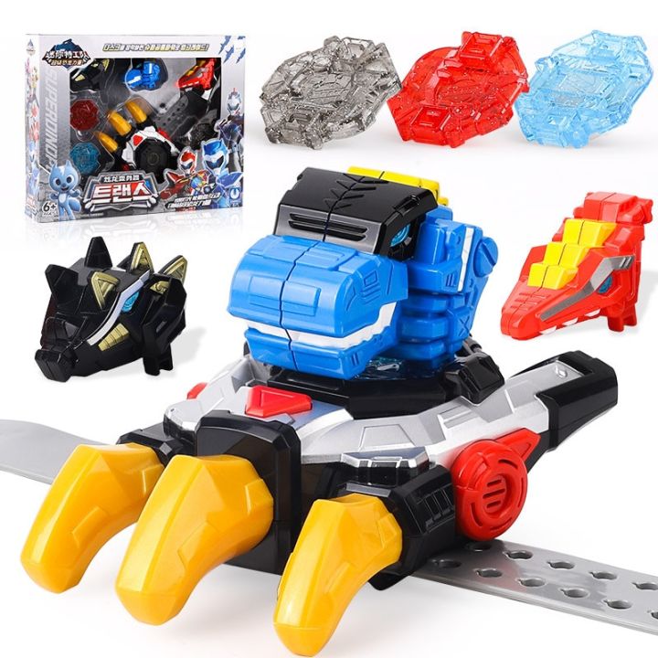 Mini Force Simulators Mini Force Transformation Super Dinosaur Power Toy with Sound and Light ...