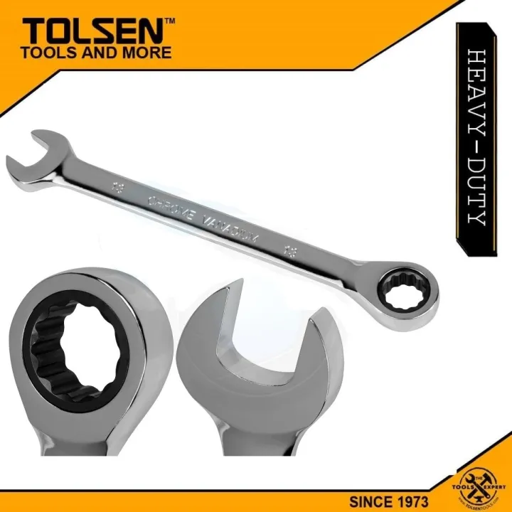 TOLSEN%2013mm%20Ratchet%20Gear%20Spanner%20Fixed%20Head%20Combination%20Wrench%20Cr-V%20Model:%2015209%20-%20Image%202