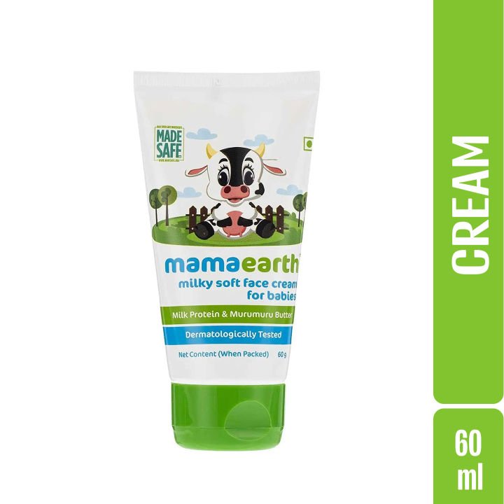 Mamaearth Milky Soft Natural Baby Face Cream for Babies - 60Ml