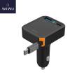 WIWU Wi-CC033 Helix 65W USB-A + Type-C Car Charger. 
