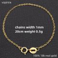 VOJEFEN Golden Bracelets For Women's Luxury Hand Jewelry Brand 18K Of Real Gold New In Mother kids Girls Chain Bracelet Fashion. 