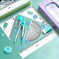 Math Geometry Set with Storage Case Portable for Adults Engineering Drawings. 