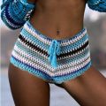 Summer Shorts Crochet Bikini Shorts Bottom Boho Women Pants Beach Wear Bikni Cover Up Drawstring High Waist Shorts Swimwear. 