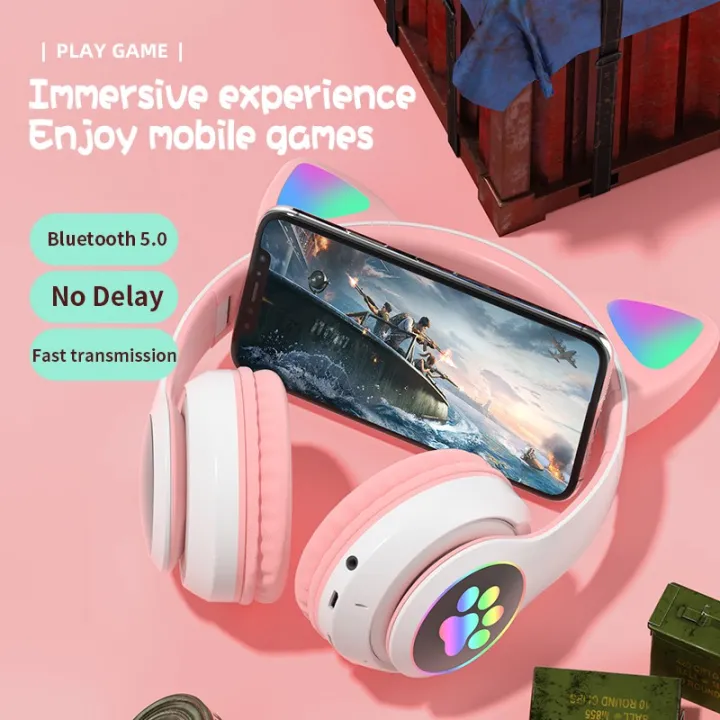 STN28%20LED%20Cat%20Ear%20Headset%20Noise%20Cancelling%20Headphones%20Bluetooth%205.0%20Colorful%20Kids%20Headset%20Support%20TF%20Card%203.5mm%20Plug%20with%20Mic%20-%20Image%207