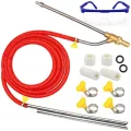 1 Set Pressure Washer Sandblasting Kit, Wet Sandblaster Attachment & 1 Set Pressure Washer Sandblasting Nozzle Tip. 