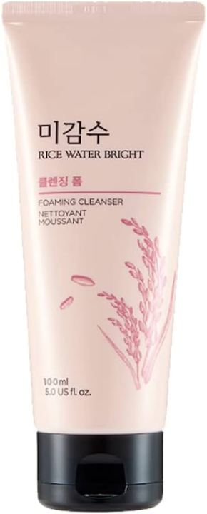 Rice Water Bright Cleansing Foam 100ml | Face Wash for Glowing Skin, Korean Skin Care Products, For All Skin Types