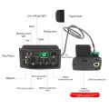 JOYO EQ-MP3 3-Band EQ Equalizer System Acoustic Guitar Preamp EQ Equalizer Piezo Pickup LCD Tuner Amplifier - black.